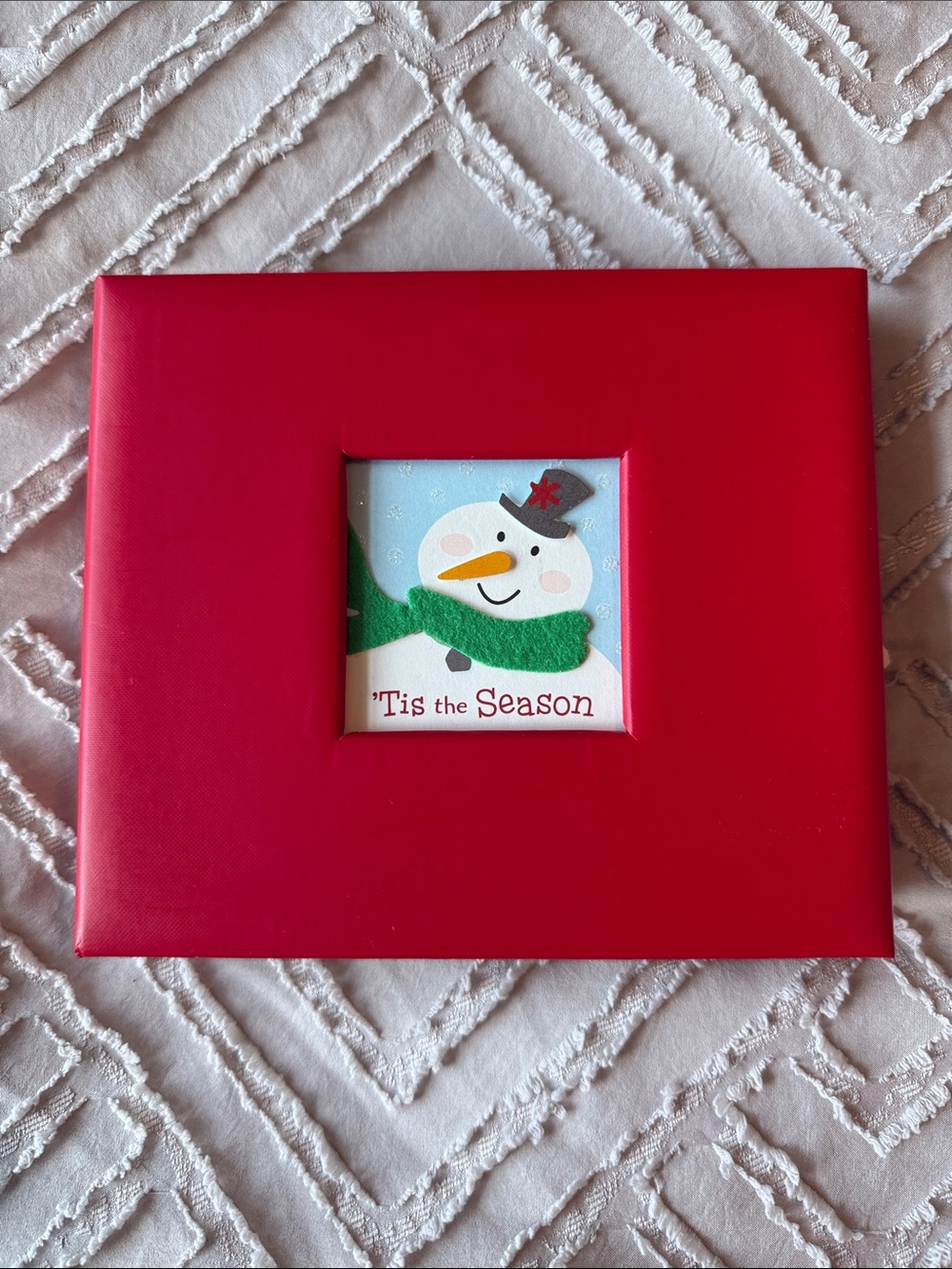 Red Hallmark Holiday Snowman Picture Frame Scrap Book - 'Tis the Season